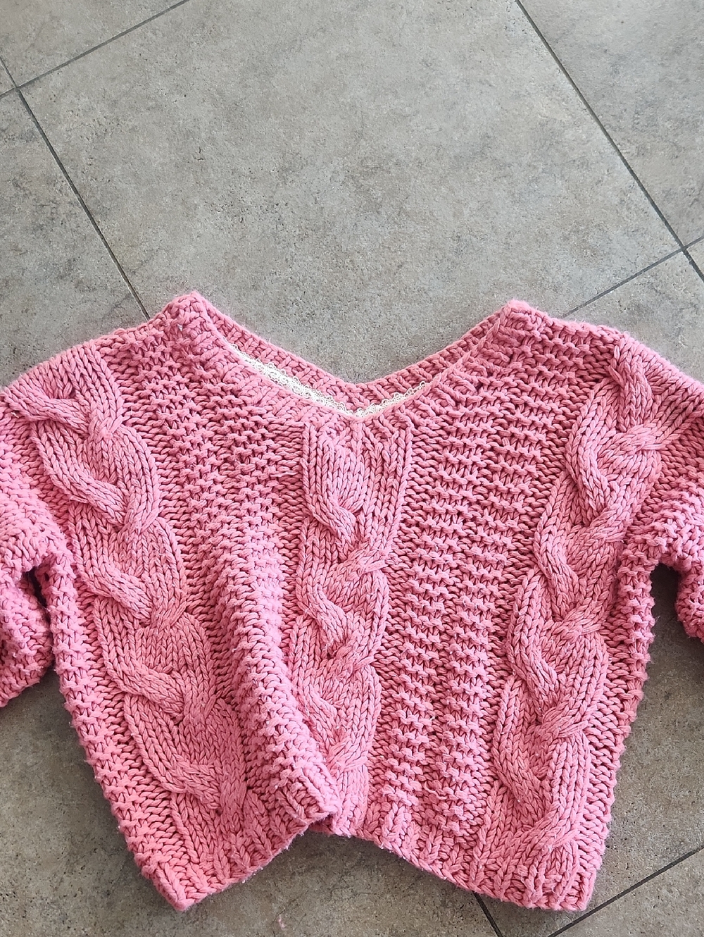 POL..Chunky Pink Sweater